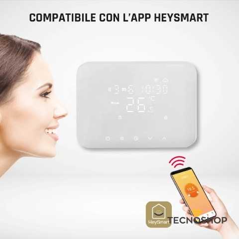 CRONOTERMOSTATO WIFI HEYTERMO+ SOFT TOUCH 230V BIANCO - immagine 3