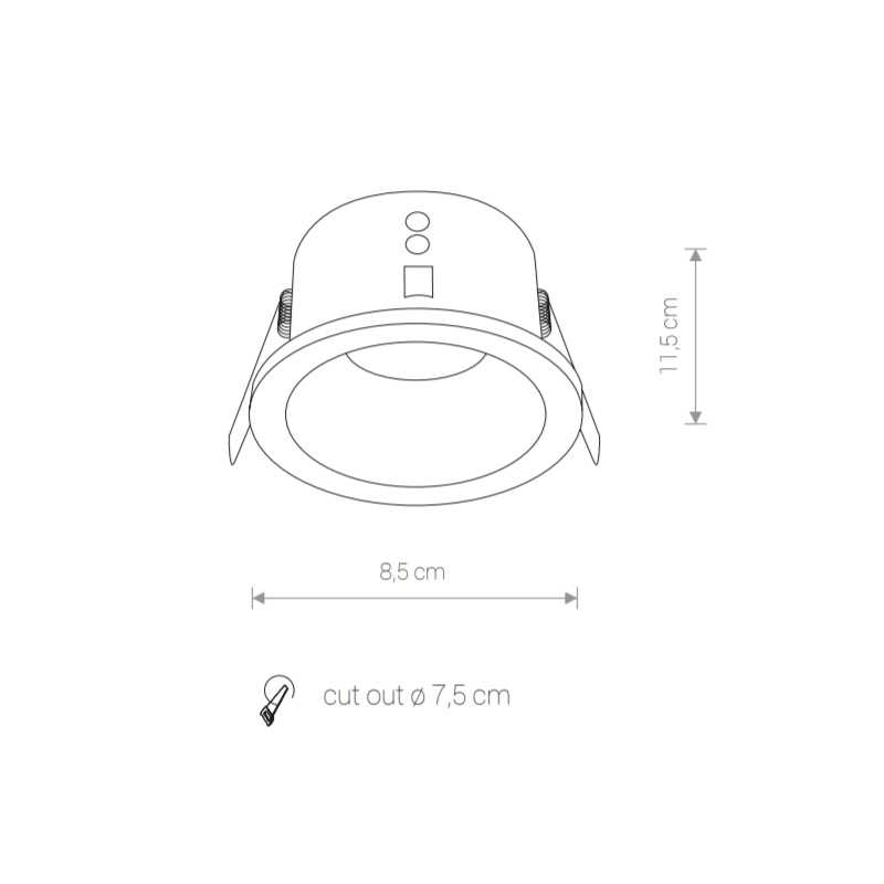 NOWODVORSKI FARETTO INCASSO "CHARLIE" 1XGU10 IP54 BIANCO - immagine 2