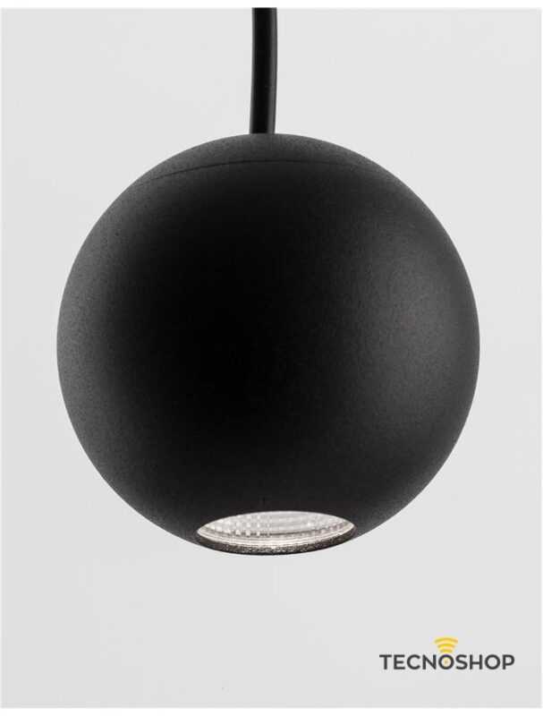 NOVALUCE SOSPENSIONE LED "NOCCI" 4.5W 3000K 158cm NERA - immagine 4