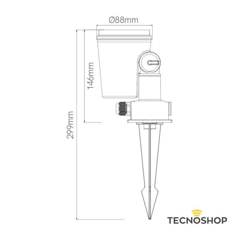 BENEITO SPOT CON PICCHETTO "FIX E27" PER PAR38 NERO - immagine 3