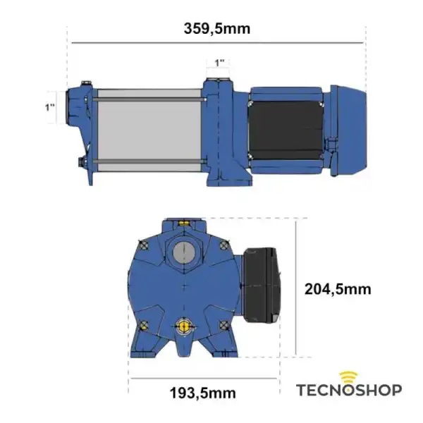 EBARA POMPA CENTRIFUGA MULTISTADIO COMPACT AM/8 DA 0,80HP - immagine 2