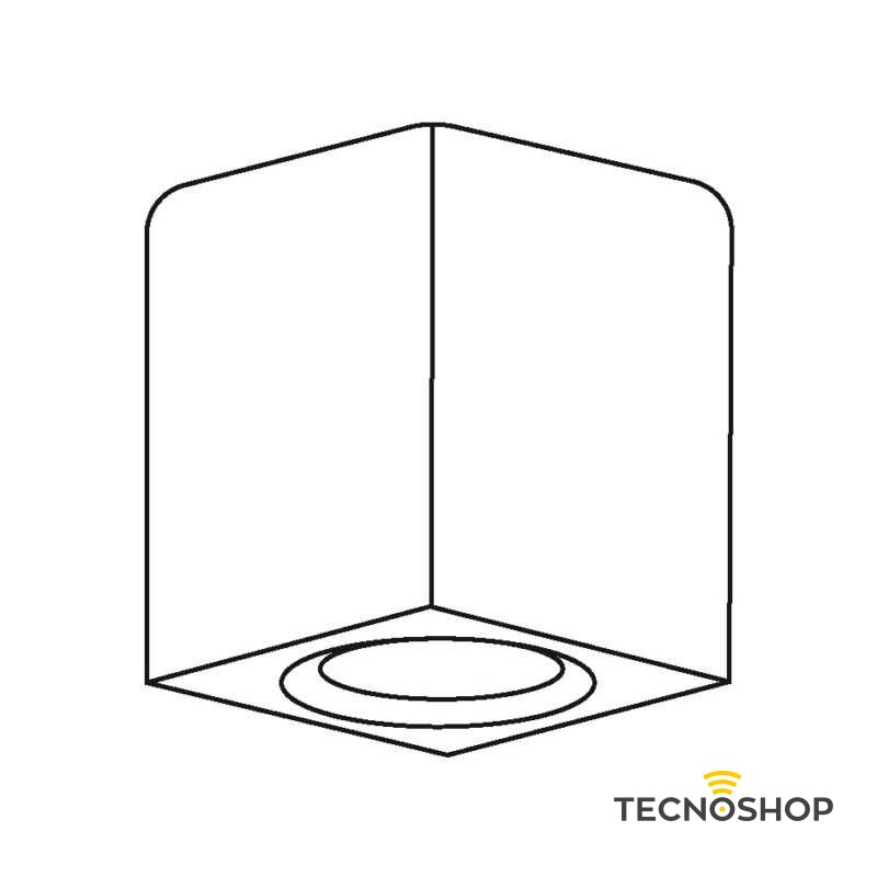 CENTURY PLAFONE LED "QUBE" NERO 10W 1350LM 4000K - immagine 2