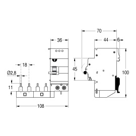 AEG BLOCCO DIFFERENZIALE ELFA HD9 4P <32A 30mA - immagine 2