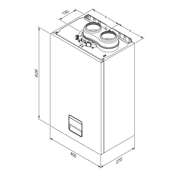 HERMANN CALDAIA SEMIATEK CONDENS 24KW MTN/GPL CON SDOPPIATORE 80/80 - immagine 2