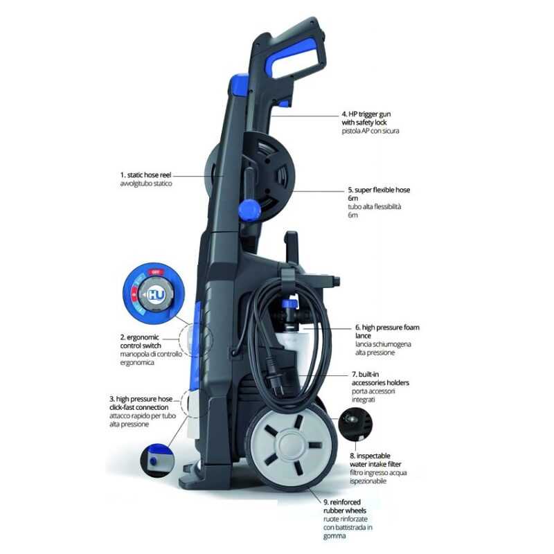 HU-FIRMA IDROPULITRICE HU-460 DUAL SPEED 2200W - immagine 4