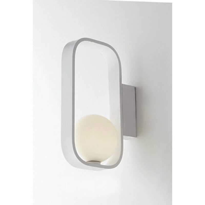 INTEC APPLIQUE "ROXY" 1xG9 IN ALLUMINIO BIANCO E VETRO SATINATO - immagine 2