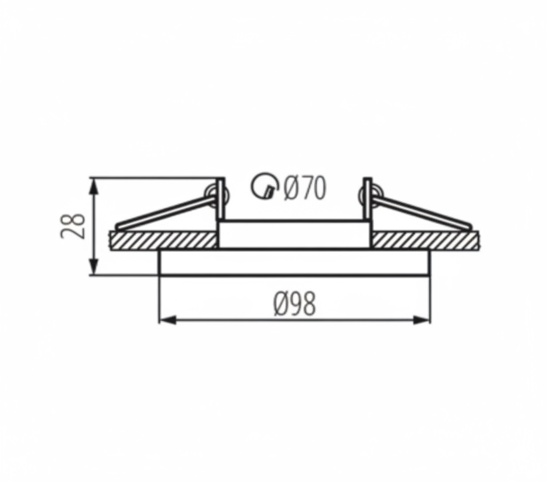 KANLUX FARETTO TONDO BIANCO ASIMMETRICO 1xGU10 Ø70 D.98mm - immagine 2