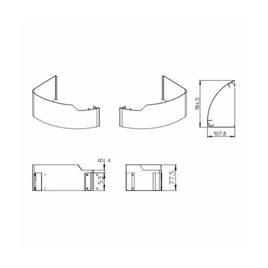 INNOVA COPPIA PIEDINI PER COPERTURA TUBI - BIANCO - immagine 2