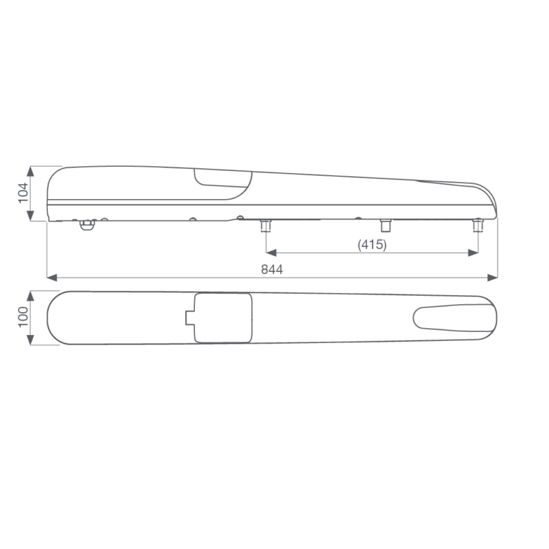 KEY KIT BATTENTE RAY 24V 3MT 500KG CON NIGHT LIGHT SYSTEM - immagine 2