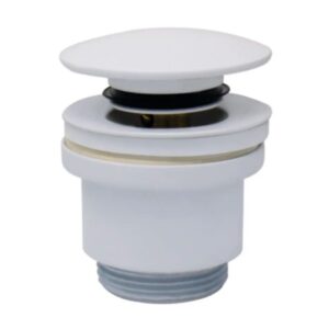 AMBRA PILETTA CLICK CLACK IN OTTONE CON TAPPO IN CERAMICA BIANCO OPACO