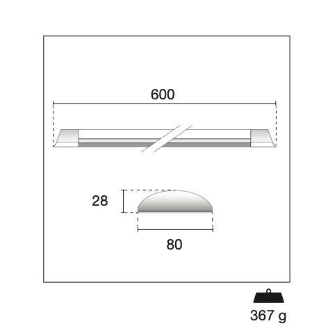 CENTURY PLAFONIERA STABILA 19W 3000K 2090LM L.60cm - immagine 4