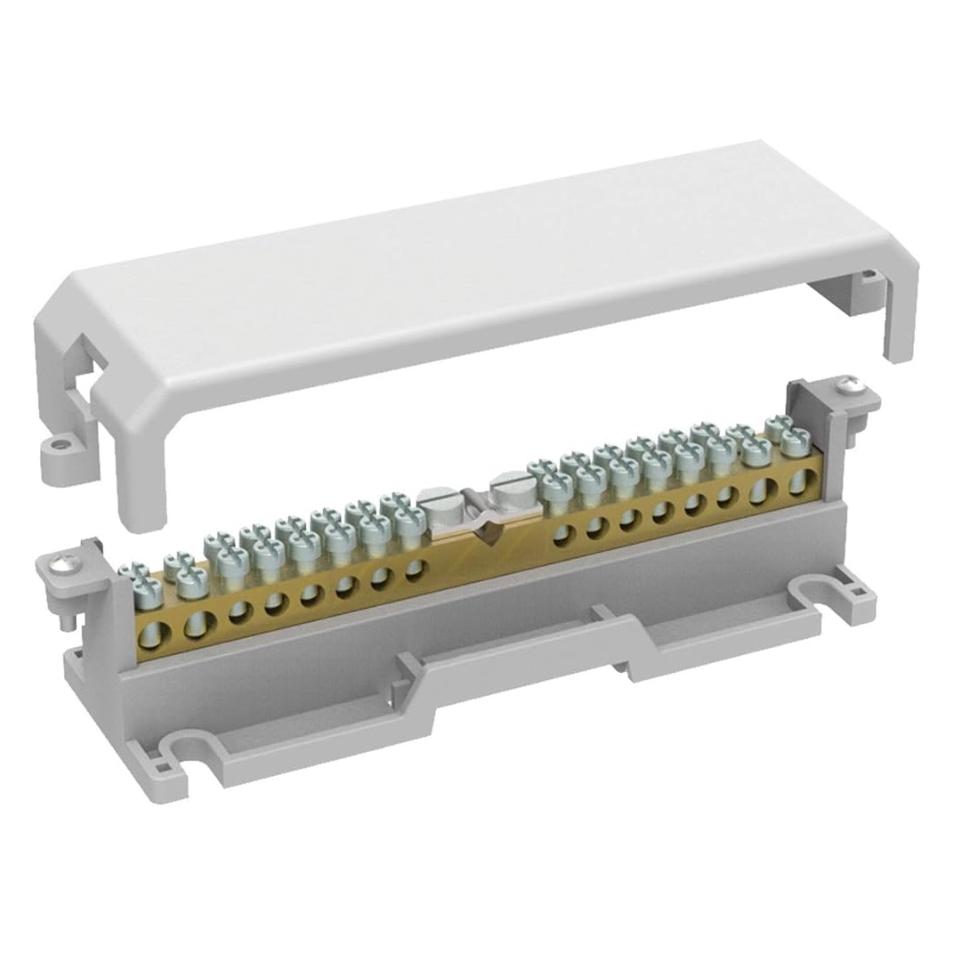 ARNOCANALI MORSETTIERA EQUIPOTENZIALE 17 FORI CON COPERCHIO