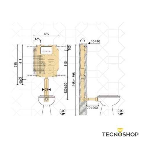 PUCCI CASSETTA INCASSO "ECO'' 9LT/4LT NEW CON PLACCA BIANCA - immagine 2
