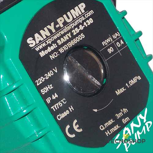 CIRCOLATORE IN OTTONE SANY 25/60-130 PER SANITARIO CON BOCCHETTONI E CAVO - immagine 2