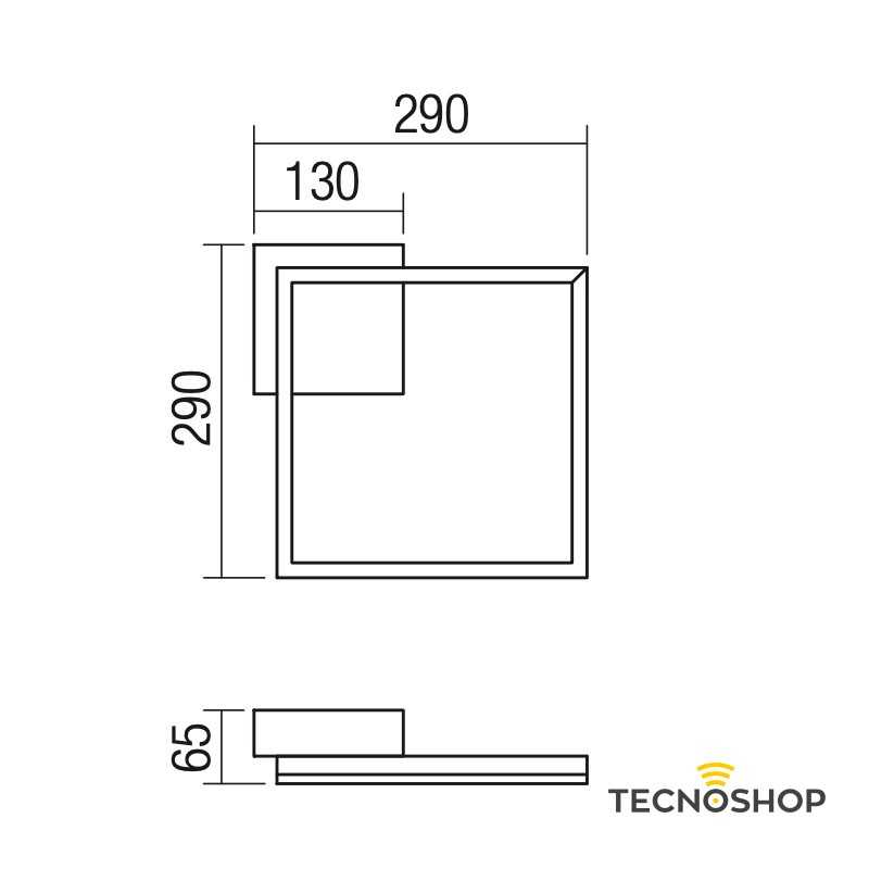 REDO APPLIQUE LED "KLEE" DIMMERABILE 21W 3000K ORO MATT - immagine 2