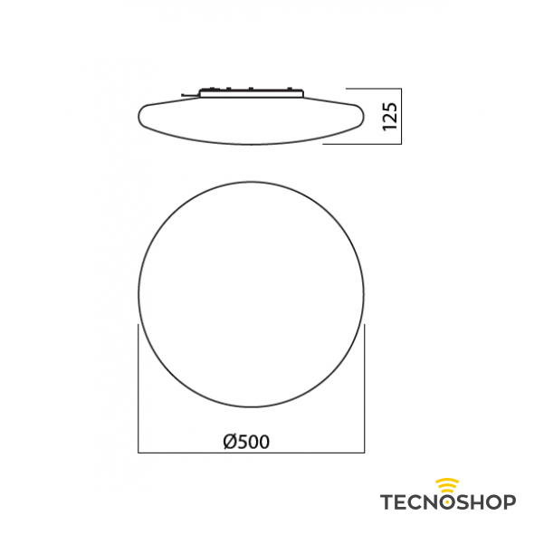 REDO PLAFONE A SOFFITTO "NUVOLO" 2xE27 D.50cm BIANCO - immagine 3