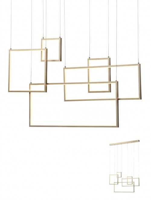 REDO SOSPENSIONE "PLANA" 80W 3000K 5360LM ORO OPACO - immagine 2