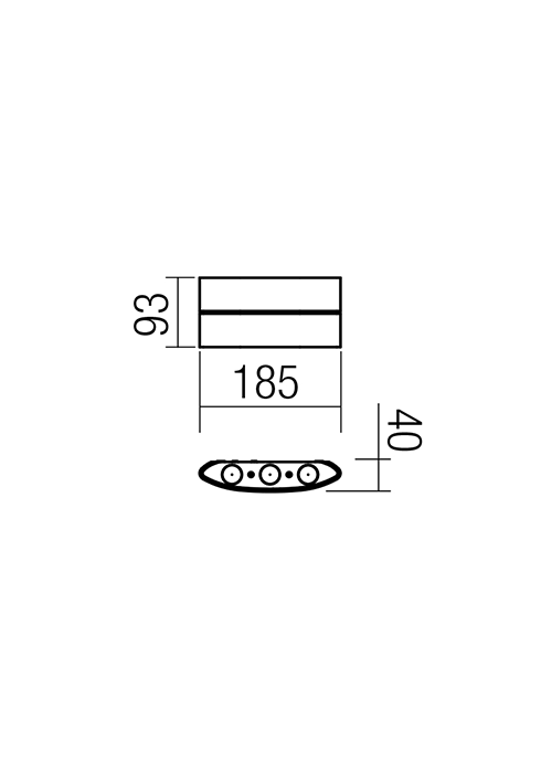 REDO APPLIQUE LED MOD. FABO 6W 300LM 3000K GRIGIO ANTRACITE - immagine 2