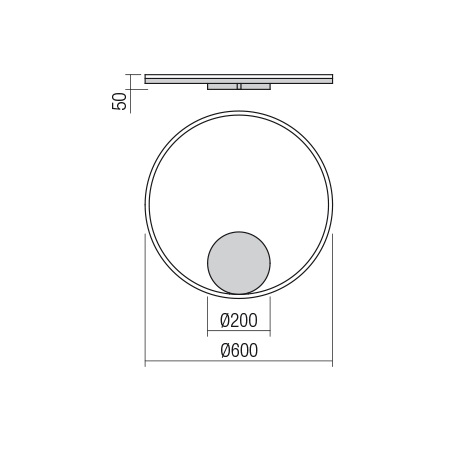 REDO APPLIQUE ORBIT 40.5W DIMMERABILE 3000K BRONZO - immagine 2