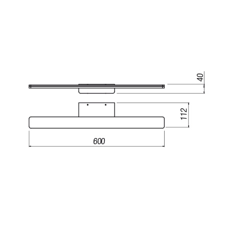 REDO APPLIQUE LED "BARRIO" 17,25W 60cm 4000K BIANCO SABBIATO - immagine 3