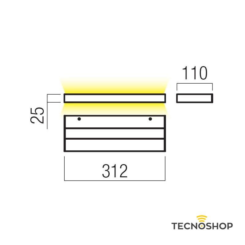 REDO APPLIQUE LED SEED 15W 3000K BIANCO OPACO - immagine 2