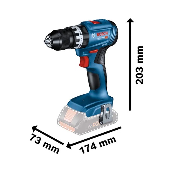 BOSCH TRAPANO BATTENTE GSB 18V-45 + 3 BATTERIE ProCORE 4Ah + CARICABATTERIE - immagine 5