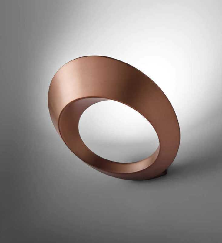 SFORZIN APPLIQUE LED "OLO" 33W 3000K IN RAME SPAZZOLATO - immagine 2