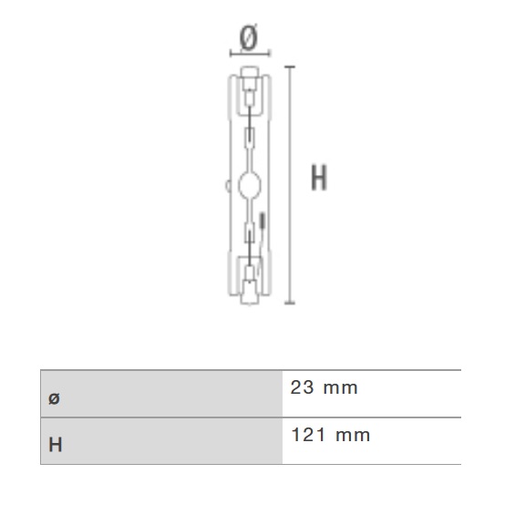 DURALAMP LAMPADA RX7S HDI-TS DA 70W/WDL IODURI METALLICI - immagine 2