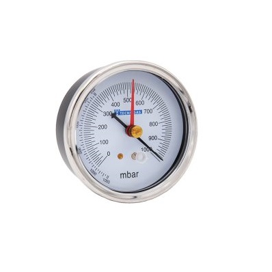 TECNOGAS VACUOMETRO ATTACCO POSTERIORE CENTRALE DA 1/8" - immagine 2