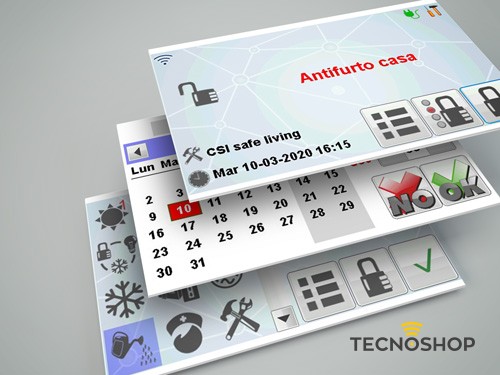 CSI TASTIERA TOUCH 4,3" MINIMAL STYLE CON LETTORE CHIAVI DI PROSSIMITA' - immagine 4