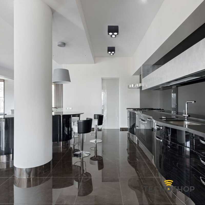 CUBO A SOFFITTO 1xGU10 IN ALLUMINIO NERO - immagine 6