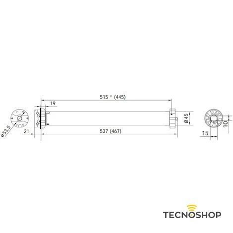 CAME MOTORE PER TAPPARELLA 001UY0021 MONDRIAN 30Nm - 55kg - immagine 4