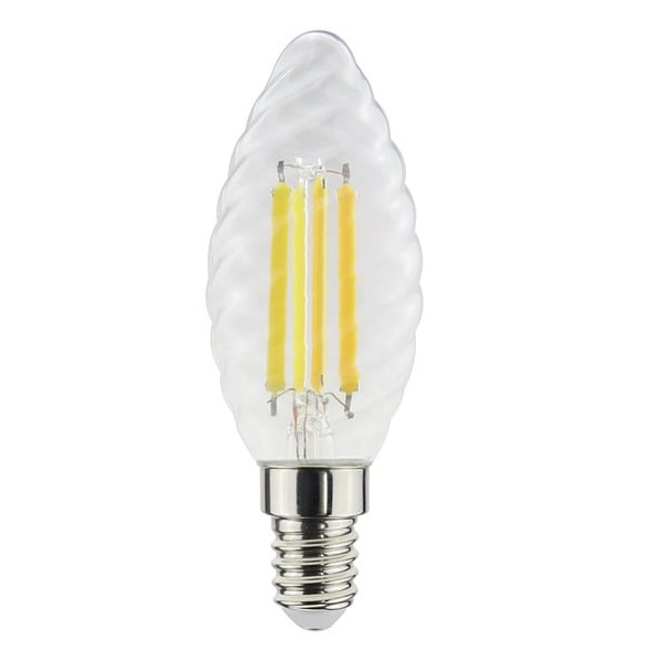 LIFE LAMPADA LED TORTIGLIONE FILAMENTO TRASPARENTE E14 6,5W 2700K 806LM