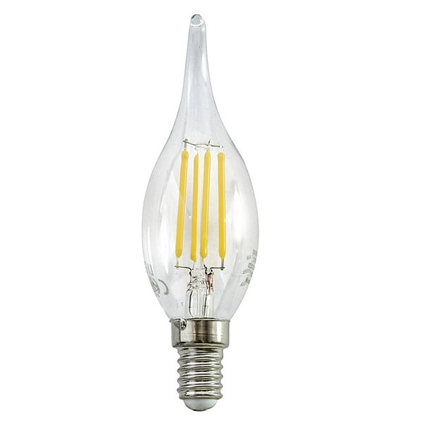 LIFE LAMPADA LED FIAMMA FILAMENTO TRASPARENTE E14 4,5W 4000K 470LM - immagine 2