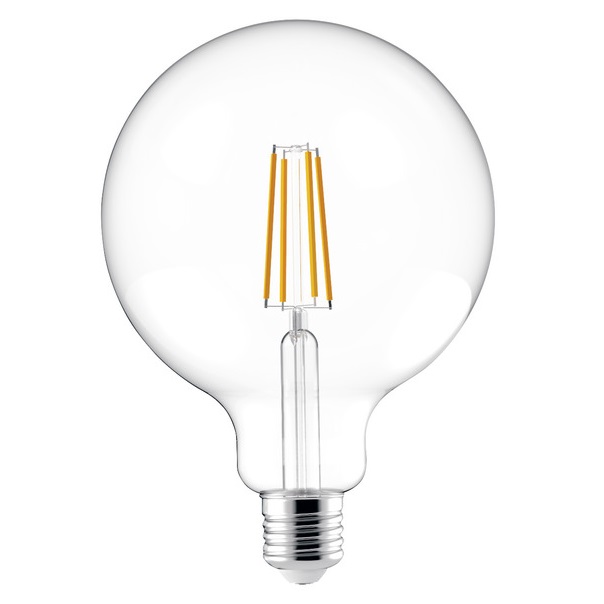 LIFE LAMPADA LED GLOBO FILAMENTO TRASPARENTE E27 8W 3000K 1055LM - immagine 2
