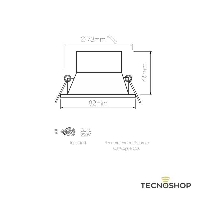 BENEITO FARETTO INCASSO "LUK" TONDO 1xGU10 BIANCO OPACO - immagine 3