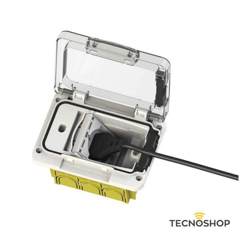 4BOX TELAIO PER SCATOLA INCASSO 503 WIDE BIANCA IP55 (COMPATIBILE PLANA) - immagine 3