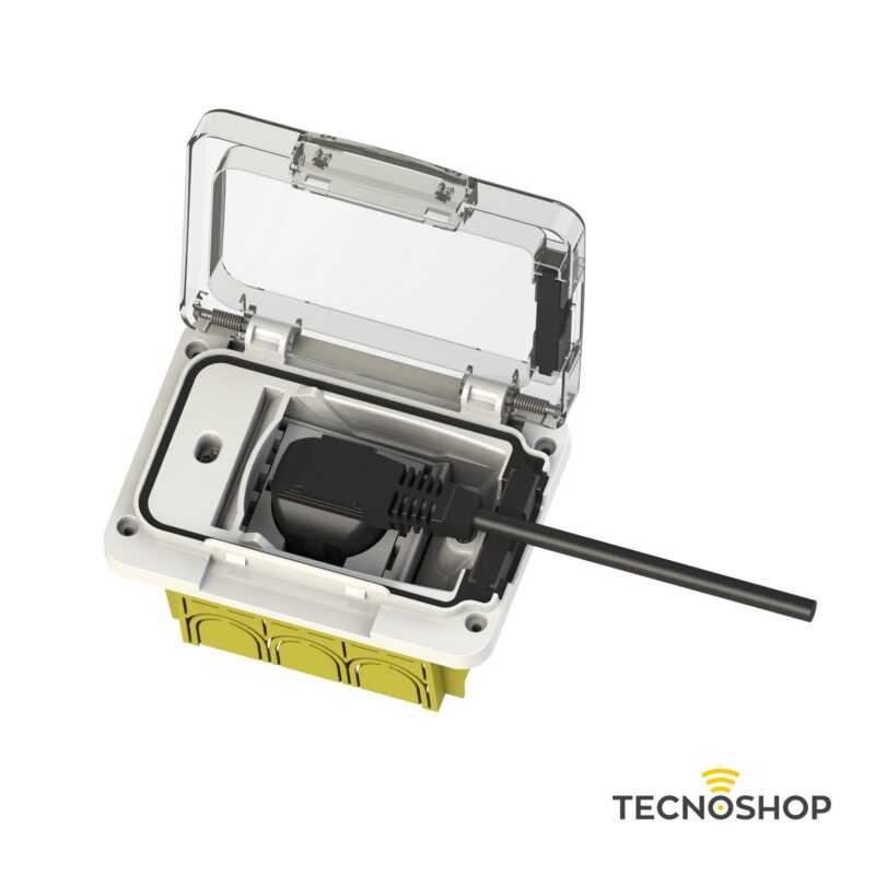 4BOX TELAIO PER SCATOLA INCASSO 503 WIDE BIANCA IP55 (COMPATIBILE PLANA) - immagine 4