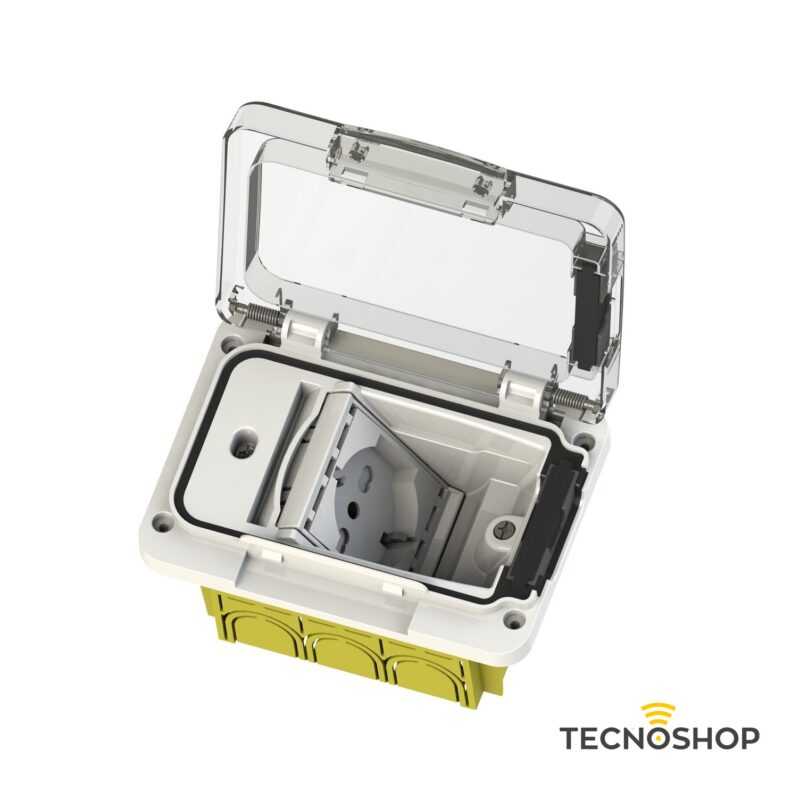 4BOX TELAIO PER SCATOLA INCASSO 503 WIDE BIANCA IP55 (COMPATIBILE PLANA) - immagine 6