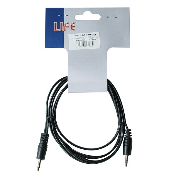 LIFE CAVETTO DOPPIA SPINA STEREO 3.5mm L.1,5m - immagine 2