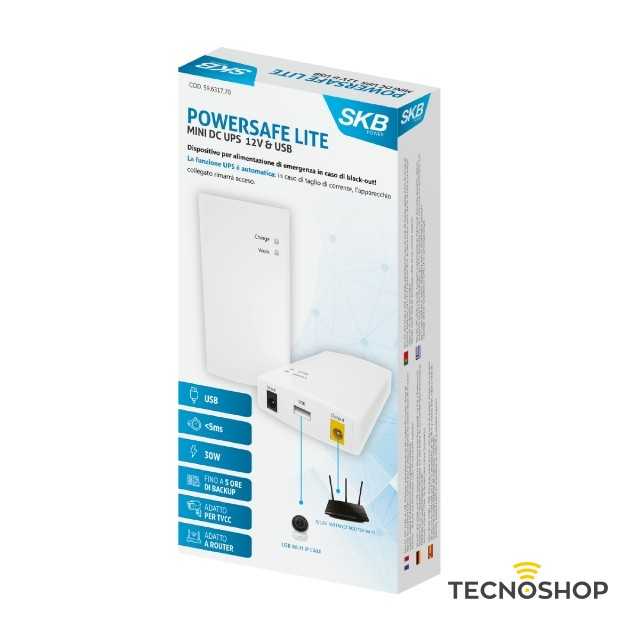 MINI UPS 30W PER DISPOSITIVI 12V E USB - immagine 3