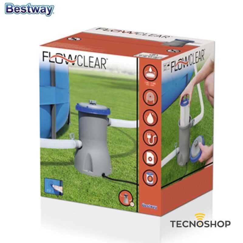 BESTWAY POMPA FILTRO A CARTUCCIA 3028 LT/H - CARTUCCIA 58093 - immagine 2