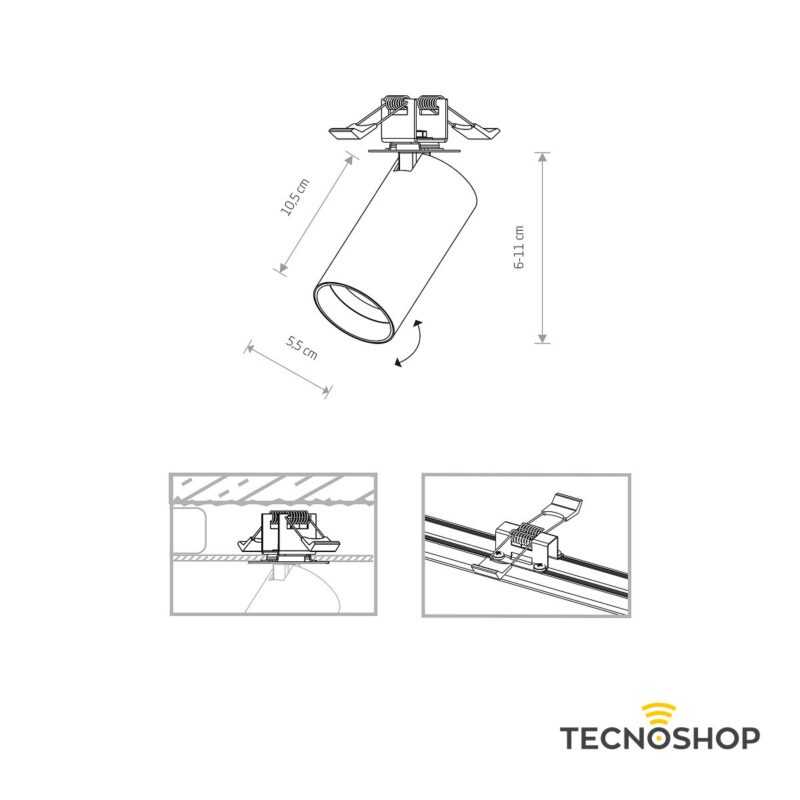 NOWODVORSKI SPOT ORIENTABILE GU10 DA INCASSO BIANCO - immagine 2