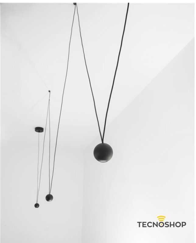 NOVALUCE SOSPENSIONE 3 LUCI "NOCCI" 3x4.5W 3000K NERA - immagine 4