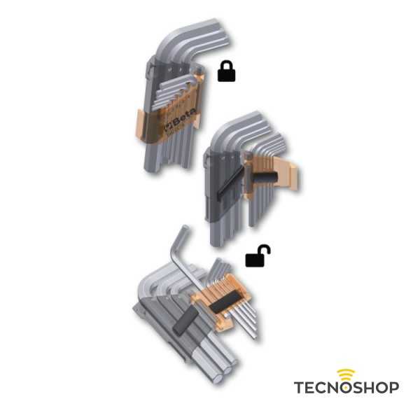 BETA SERIE 9 CHIAVI MASCHIO ESAGONALI PIEGATE CON PUNTA SFERICA - immagine 2