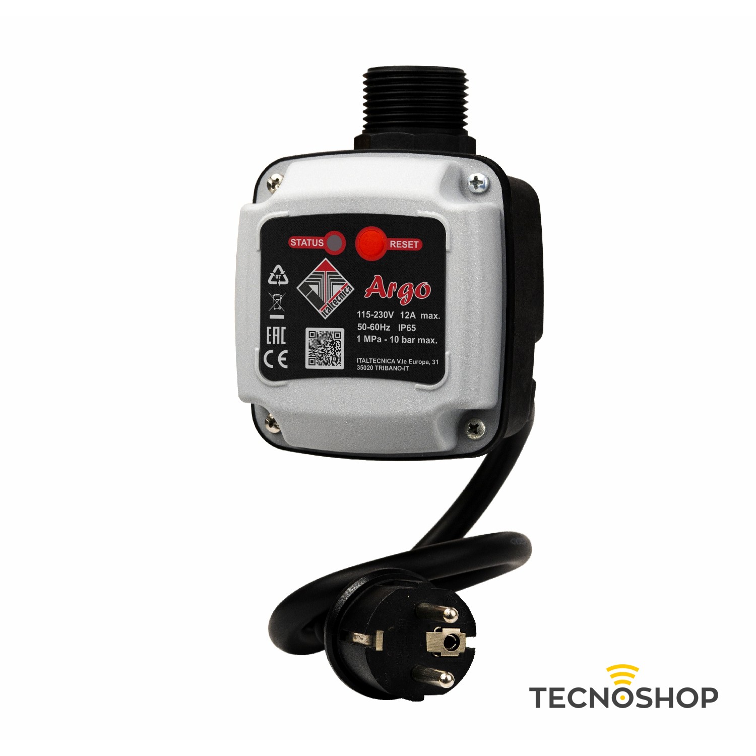 ITALTECNICA FLUSSOSTATO ELETTRONICO ARGO 230Vac 12A 1" M - immagine 2