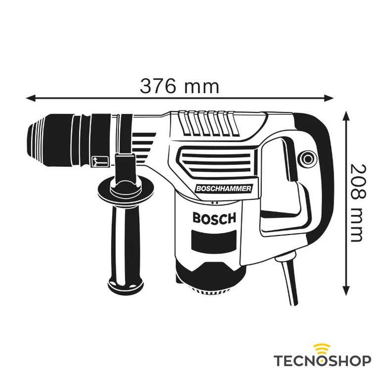 BOSCH MARTELLO DEMOLITORE GSH 3 E SDS-PLUS 650W 3,7KG - immagine 4