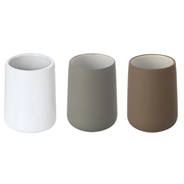 PORTA SPAZZOLINI DA APPOGGIO IN CERAMICA MODELLO SIDNEY BIANCO - immagine 2