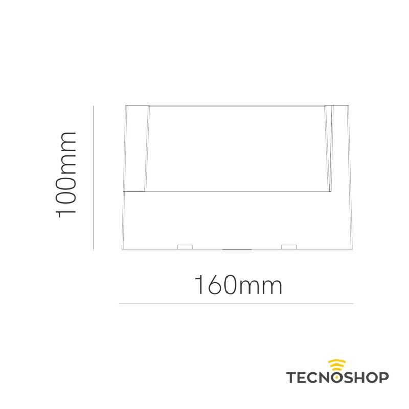 BENEITO APPLIQUE "BLIS SQUARE" 15W TRICOLOR 1000LM IP65 BIANCO - immagine 2