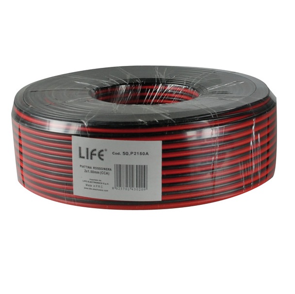 CAVO AMPLIFICAZIONE ROSSO/NERO 2×1mm - immagine 2